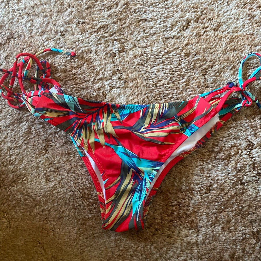VS red print bikini bottoms